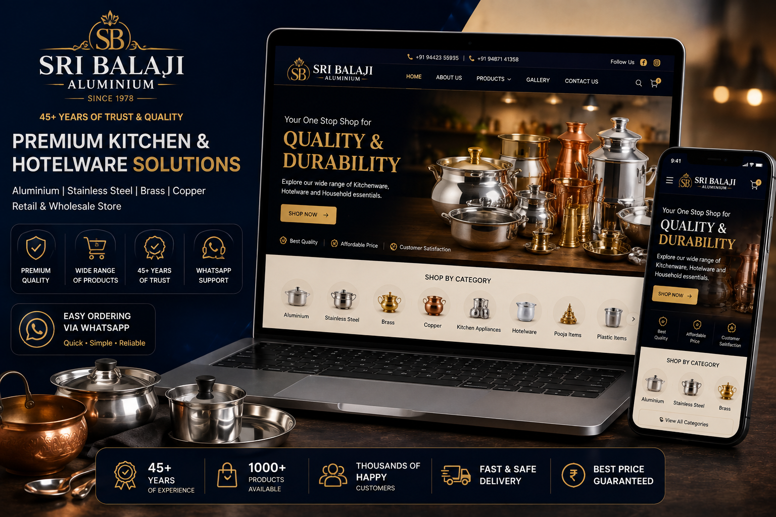 Sri Balaji Aluminium Website Preview