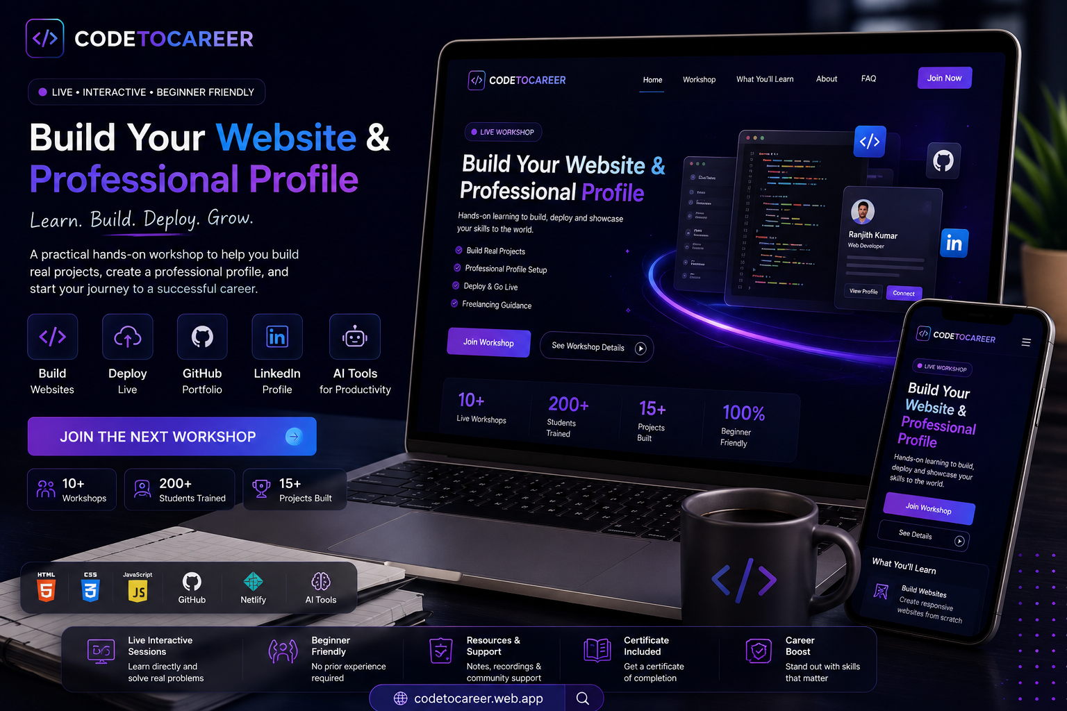 CodeToCareer Live Workshop Preview